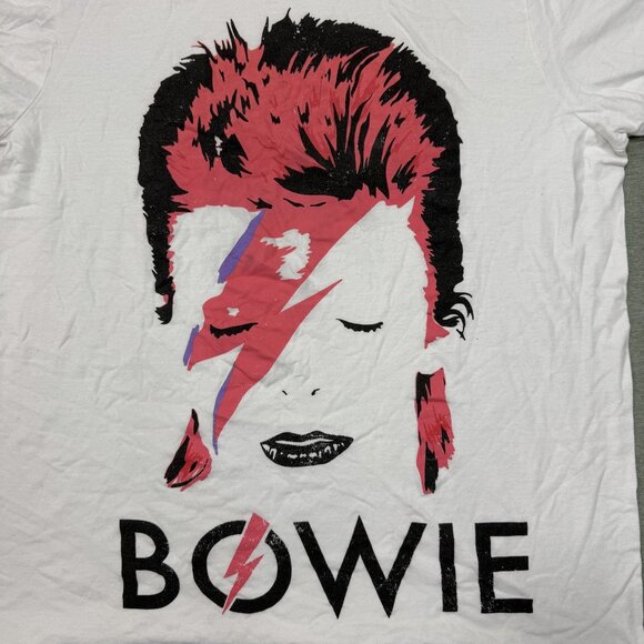 David Bowie T-shirt Size XL Ziggy 100% Cotton Duffy Archive LTD 2018 White - Picture 2 of 5